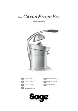 Sage Citrus Press Pro Quick Start Manual preview