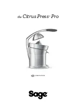 Preview for 23 page of Sage Citrus Press Pro Quick Start Manual