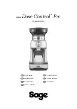 Sage Dose Control Pro BCG600 User Manual предпросмотр