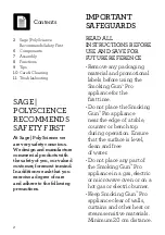 Предварительный просмотр 2 страницы Sage PolyScience Smoking Gun Pro Instruction Book