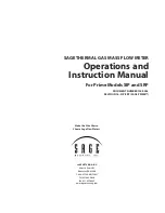 Preview for 1 page of Sage Prime SIP Series Operation And Instruction Manual