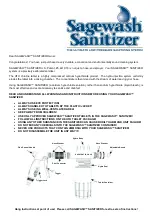 Предварительный просмотр 1 страницы Sage Sagewash Sanitizer Instructions