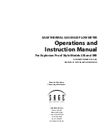Preview for 1 page of Sage SIE Series Operation And Instruction Manual
