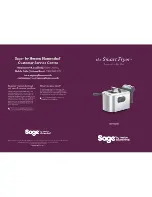 Sage Smart Fryer BDF500UK Instruction Booklet preview