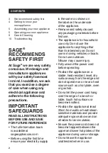 Preview for 2 page of Sage Smart Grill Pro SGR840 Quick Start Manual