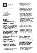 Preview for 2 page of Sage SPB550BAL2EEU1 User Manual