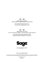 Preview for 20 page of Sage Steam Zone SFS800 Quick Manual