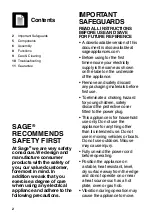 Preview for 2 page of Sage the Nutri Juicer Cold Quick Manual