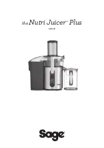 Sage the Nutri Juicer Plus SJE520 Instructions Manual preview
