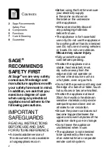 Preview for 3 page of Sage the Perfect Press SSG600BSS4EEU1 Quick Manual