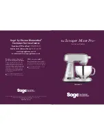 Sage the Scraper Mixer Pro BEM800UK Instruction Booklet preview