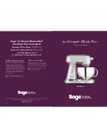 Sage the Scraper Mixer Pro BEM800UK Instruction Booklet предпросмотр