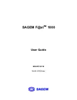 Sagem F@st 1000 N56815740110 User Manual preview