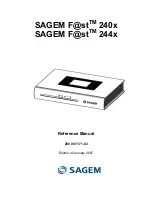 Предварительный просмотр 1 страницы Sagem F@st 244x Reference Manual