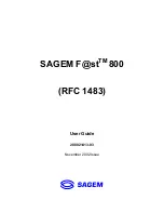 Sagem F@st 800 (RFC 1483) User Manual preview