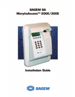 Sagem MorphoAccess 200E Installation Manual preview