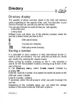 Preview for 21 page of Sagem MY100X User Manual