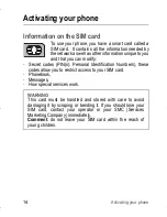 Preview for 14 page of Sagem MY200C User Manual