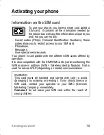 Preview for 15 page of Sagem MY200X User Manual