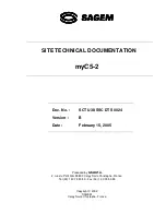 Предварительный просмотр 1 страницы Sagem myC5-2 Technical Documentation Manual