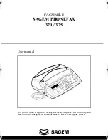 Sagem PHONEFAX 320 User Manual preview