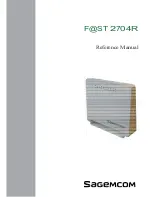 SAGEMCOM F@ST 2704R Reference Manual preview