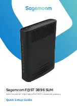 Предварительный просмотр 1 страницы SAGEMCOM F@ST 3896 SUM Quick Setup Manual