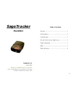 Preview for 1 page of Sageplan SageTracker Guardian User Manual