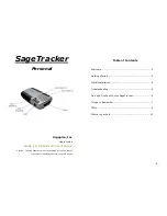 Sageplan sagetracker personal User Manual preview