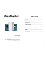 Sageplan SageTracker User Manual preview