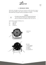 Предварительный просмотр 17 страницы Sagitter SG AQUPAR18 User Manual