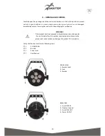 Предварительный просмотр 15 страницы Sagitter SG HALFPAR6 User Manual