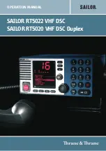 Preview for 1 page of Sailor RT5020 VHF DSC Duplex Operation Manual