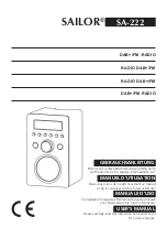 Sailor SA-222 User Manual preview