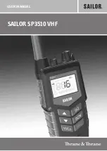 Preview for 1 page of Sailor SP3510 VHF User Manual