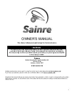 Предварительный просмотр 1 страницы Sainre Fox 1 Owner'S Manual