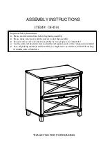 Preview for 1 page of Saint Birch OF4501 Assembly Instructions Manual