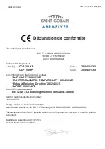 Предварительный просмотр 3 страницы SAINT-GOBAIN ABRASIVES NORTON CDP 300 Operating Instructions Manual