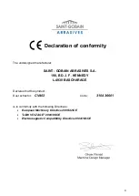 Предварительный просмотр 3 страницы SAINT-GOBAIN 00310436601 Operating Instructions Manual