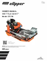 SAINT-GOBAIN NORTON clipper CTC705 Owner'S Manual preview