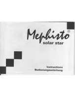 Saitek Mephisto Solar Star Instructions Manual preview