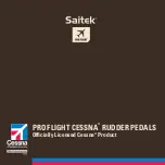 Saitek Pro Flight Cessna Rudder Pedal Manual preview