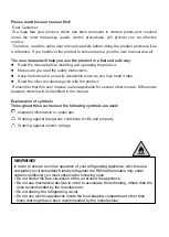 Preview for 3 page of Saivod CT186NFW-N Instructions For Use Manual