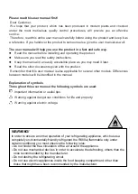 Preview for 2 page of Saivod CT206NFW-N Instructions For Use Manual