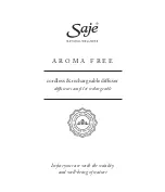 Preview for 2 page of Saje Aroma Free Manual