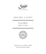 Предварительный просмотр 2 страницы Saje AROMA LIGHT Manual