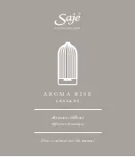 Saje AROMA RISE CASCADE Manual предпросмотр