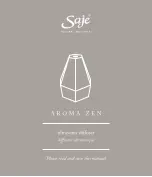 Saje Aroma Zen Manual preview