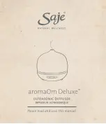 Saje aromaOm Deluxe Manual preview