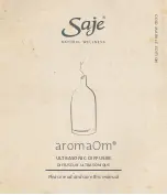 Preview for 1 page of Saje aromaOm Gold marble Manual